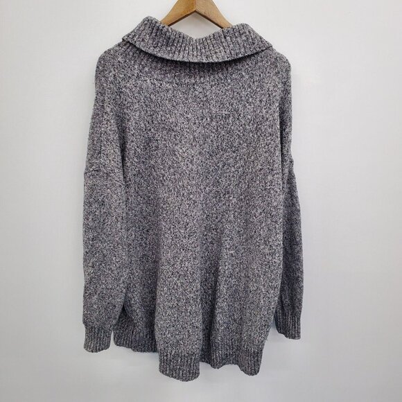 Old Navy Womens Gray Cowl Neck Pullover Knit Sweater Plus 2XL Cotton Blend - Picture 2 of 10